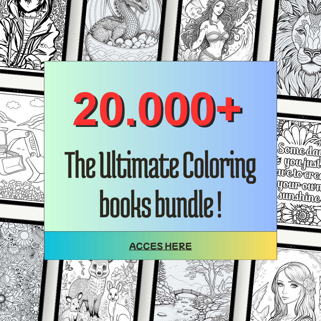🎨 Ultimate Coloring Book Bundle with 20.000+ Pages of Fun & Creativity 🖌️✨