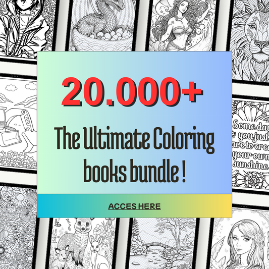 🎨 Ultimate Coloring Book Bundle with 20.000+ Pages of Fun & Creativity 🖌️✨
